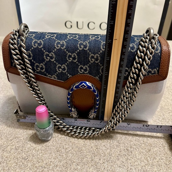 NEW!! GUCCI AUTHENTIC  BRAND NEW DIONYSUS DENIM SHOULD BAG - Picture 16 of 17